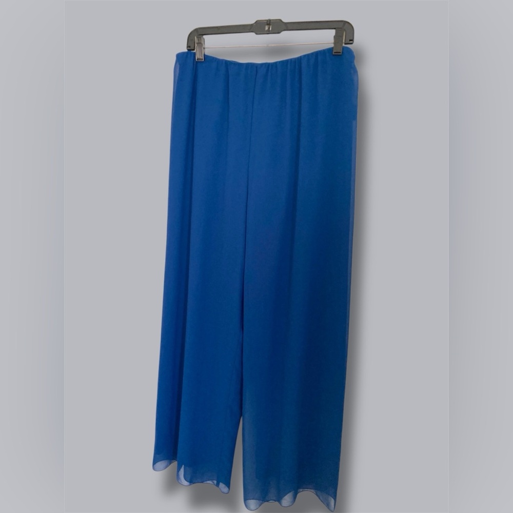 Alex Evenings Sheer Chiffon Lined Wide-Leg…